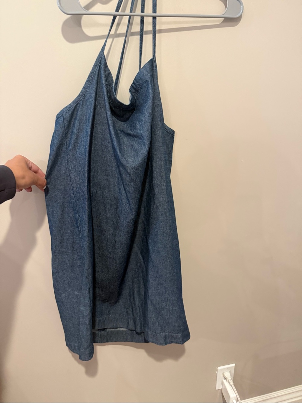 Rag & Bone Denim Tie Dress Rinse Blue Chambray L - Picture 8 of 13